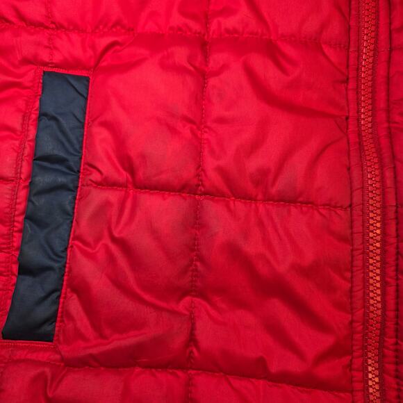 Columbia Youth Large 14/16 Red Navy Quilted Winter Coat w/ Hood - Picture 7 of 12
